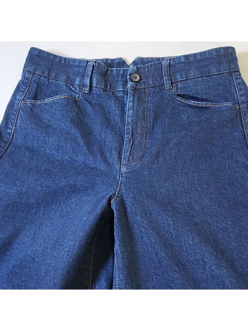 PAIGE Sasha Deep Indigo Wide Leg Jeans Size 29 High Rise Dark Wash - Picture 3 of 10